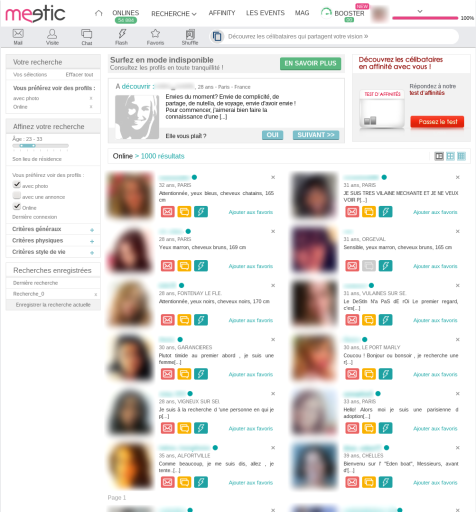 Rencontres en ligne des exemples de profils féminins