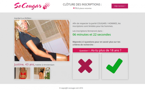 cloture des inscription socougar