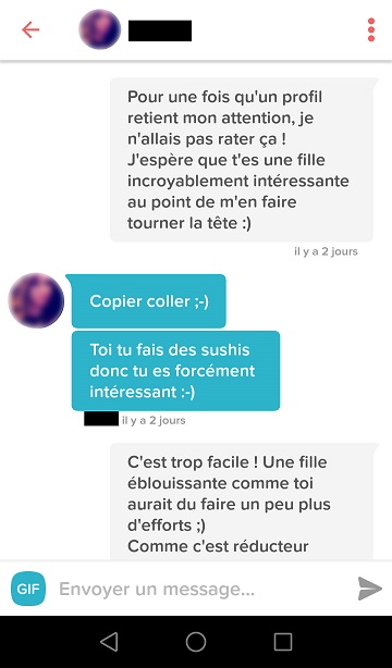 Premier message Meetic