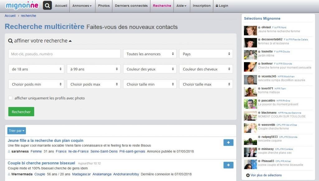 Mignonne site de rencontre : les fonctionnalités ?