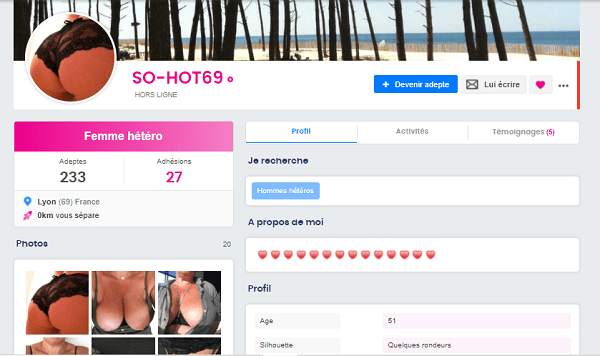 sexy profil site libertin