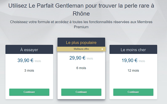 tarif Le Parfait Gentleman