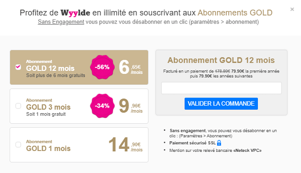 tarif wyylde
