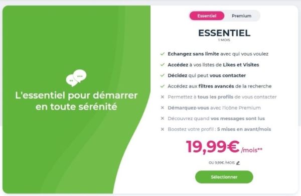 meetic abonnement essentiel