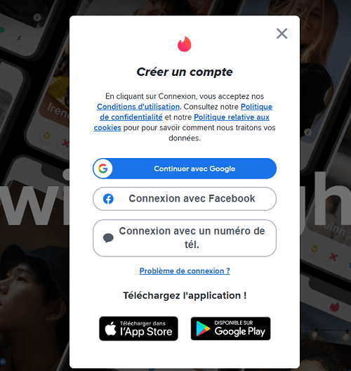 creer un compte tinder sans facebook