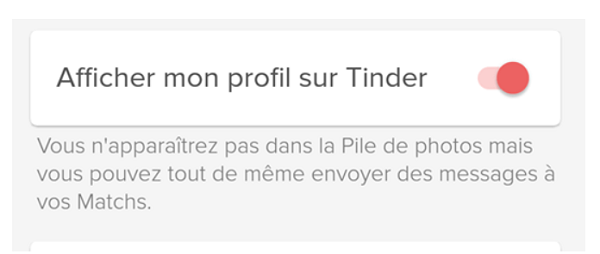 tinder fonctionnement discret